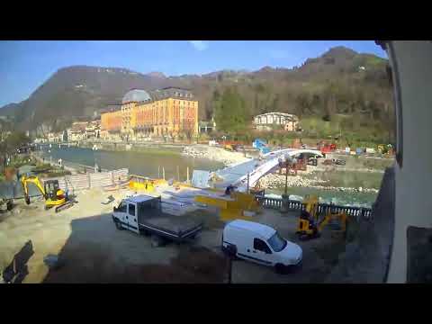 Nuova passerella di San Pellegrino Terme, il timelapse dei lavori