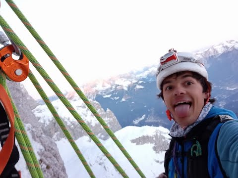 Dario Eynard, 21 anni, primo alpinista in solitaria invernale sulla parete nord della Presolana