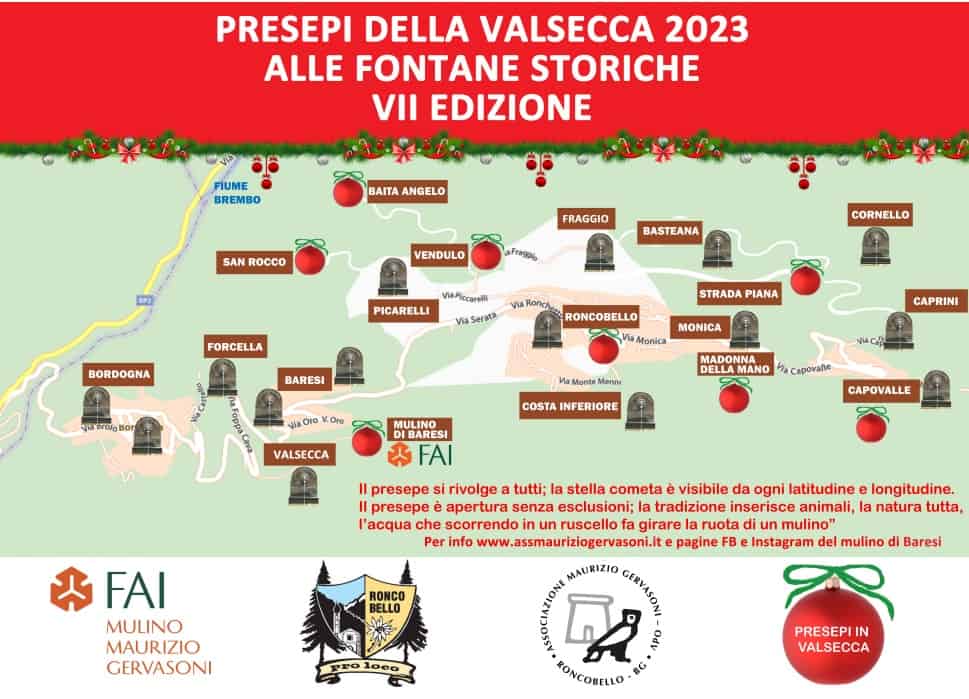 mappa presepi valsecca - La Voce delle Valli