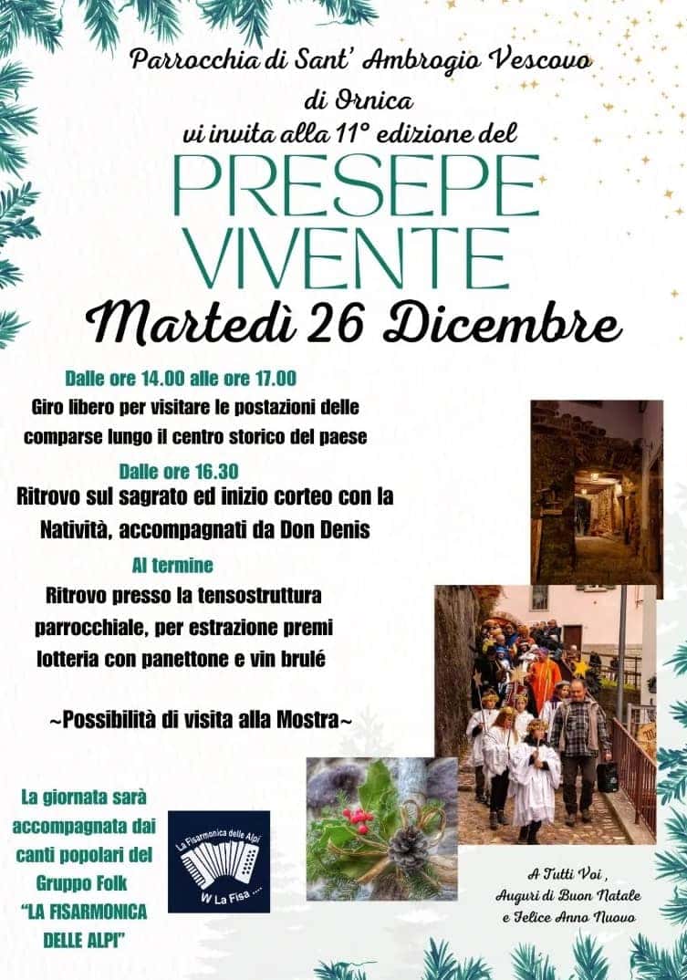 ornica presepe vivente - La Voce delle Valli