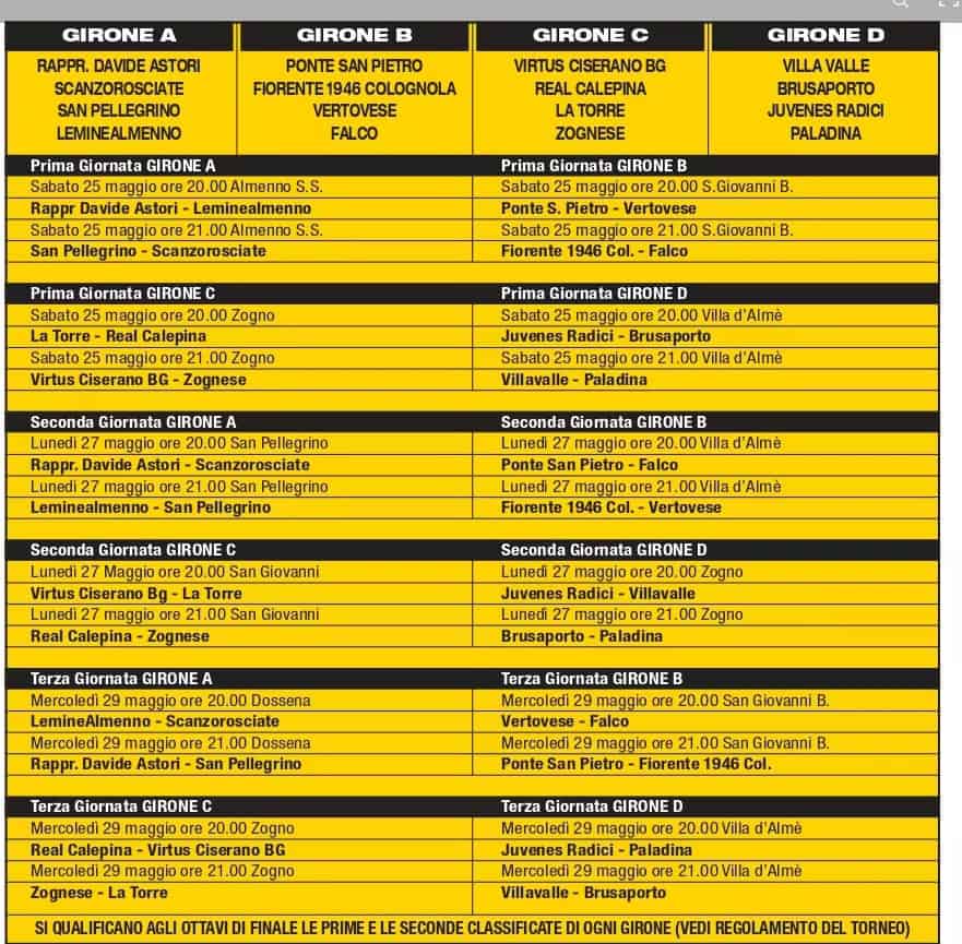 calendario1 coppavb - La Voce delle Valli