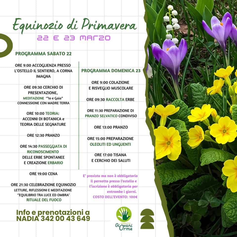 programma equinozio di primavera - La Voce delle Valli